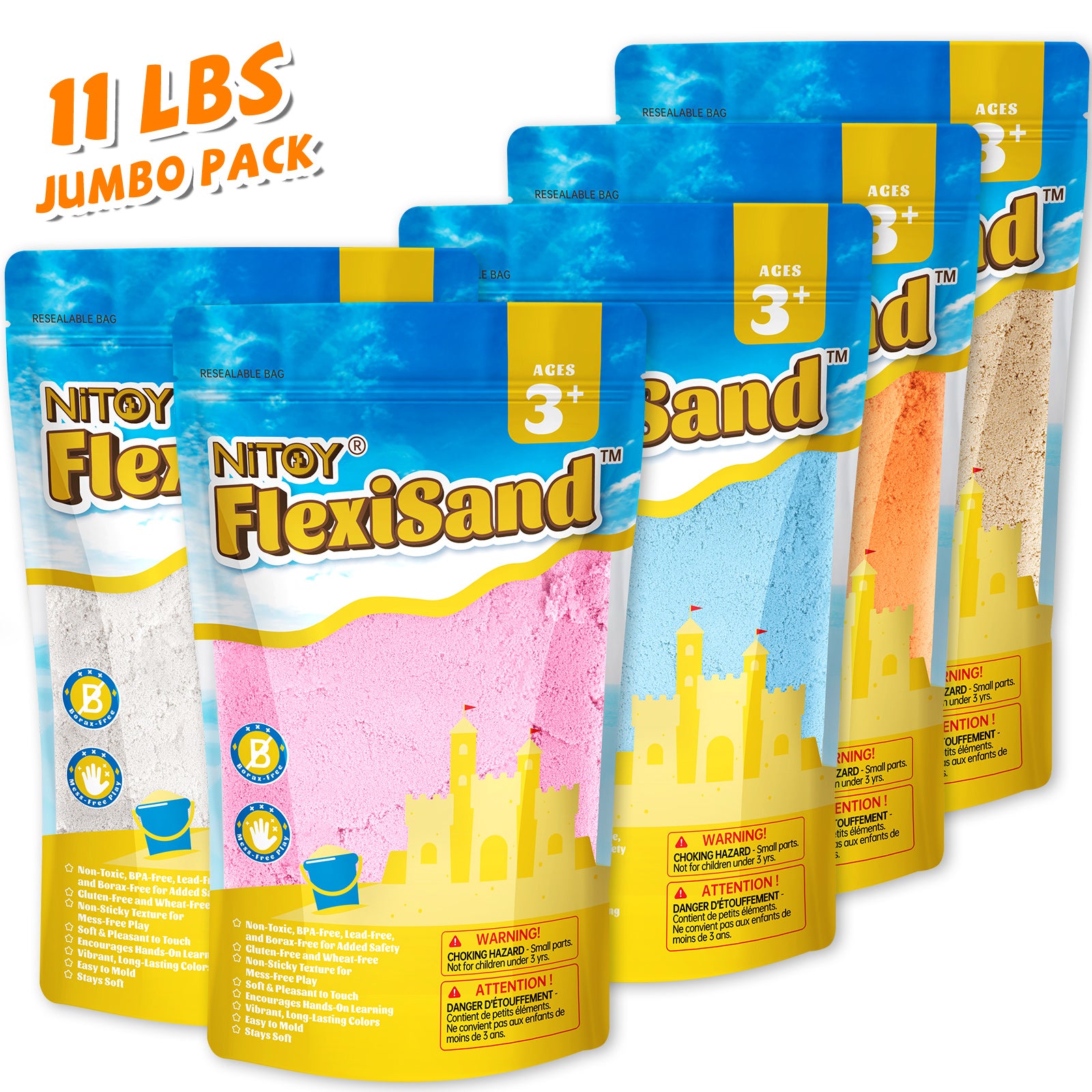 11 Lbs Flexisand (5 Light Colors)