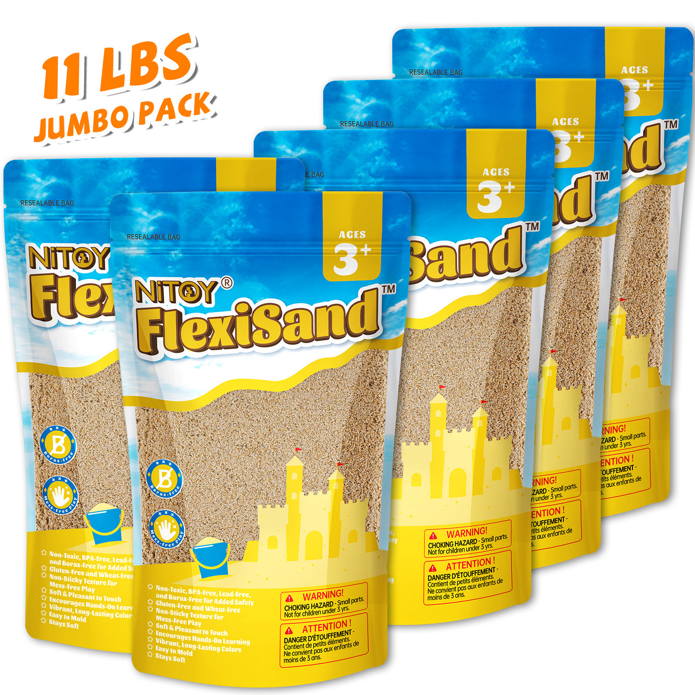 19 Lbs Flexisand (Dark Yellow) - FlexiSand.Fun