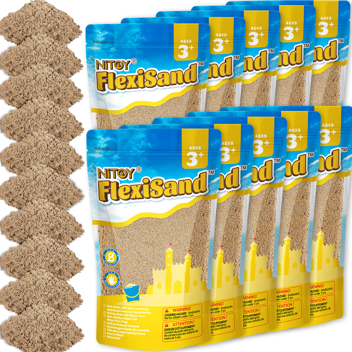 19 Lbs Flexisand (Dark Yellow) - FlexiSand.Fun