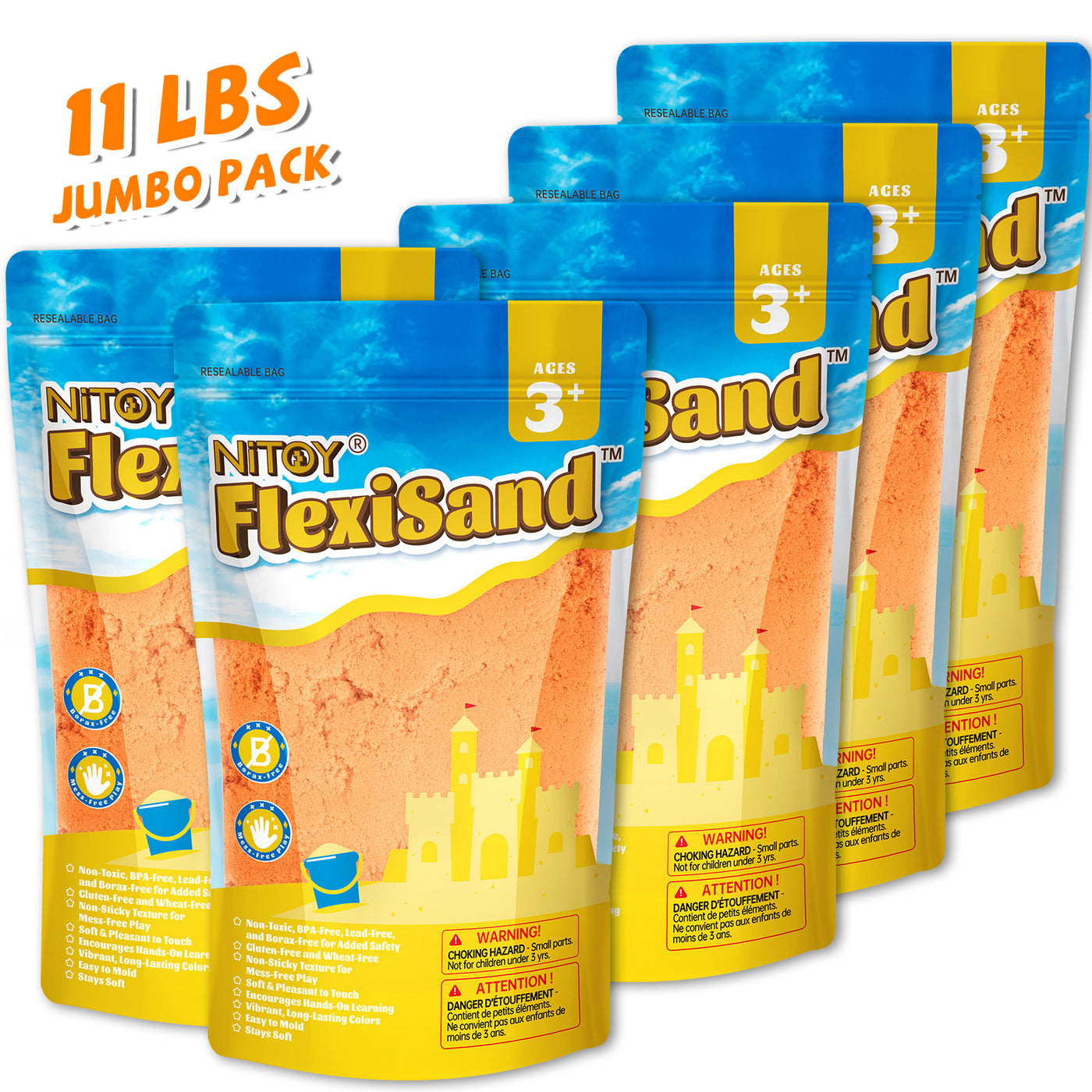 11 Lbs Flexisand (Orange) - FlexiSand.Fun