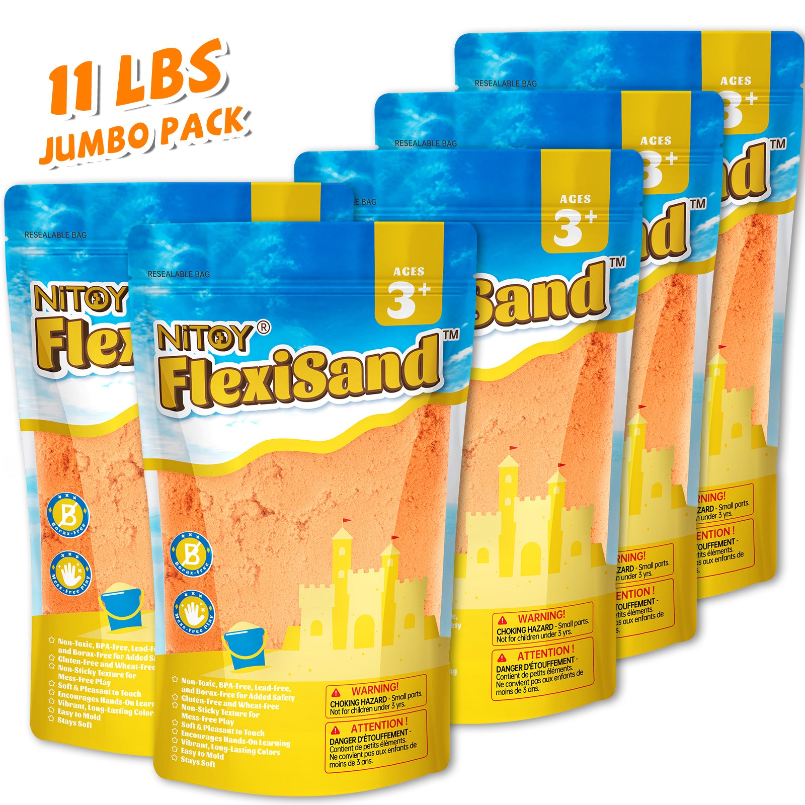 11 Lbs Flexisand (Orange) - FlexiSand.Fun
