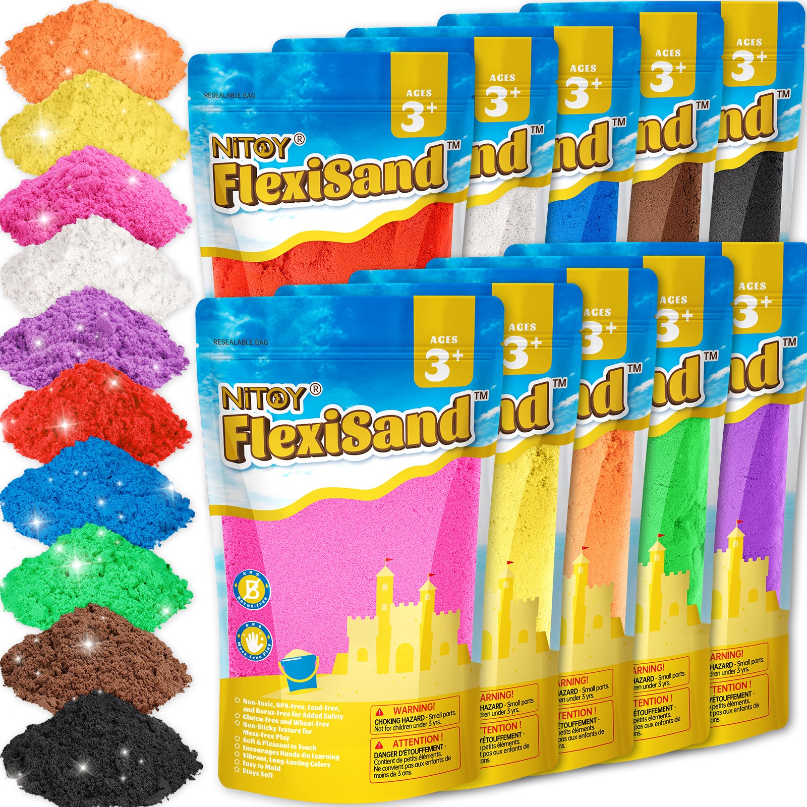 19 Lbs Flexisand (10 Dark Color) - FlexiSand.Fun