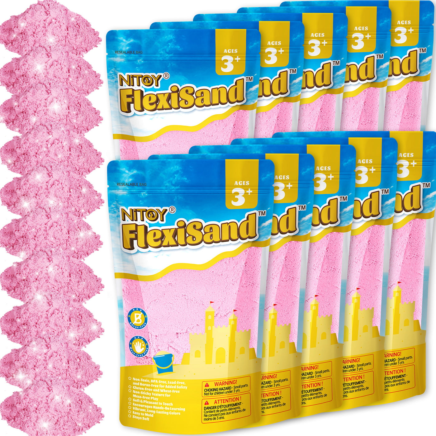 19 Lbs Flexisand (Pink) - FlexiSand.Fun