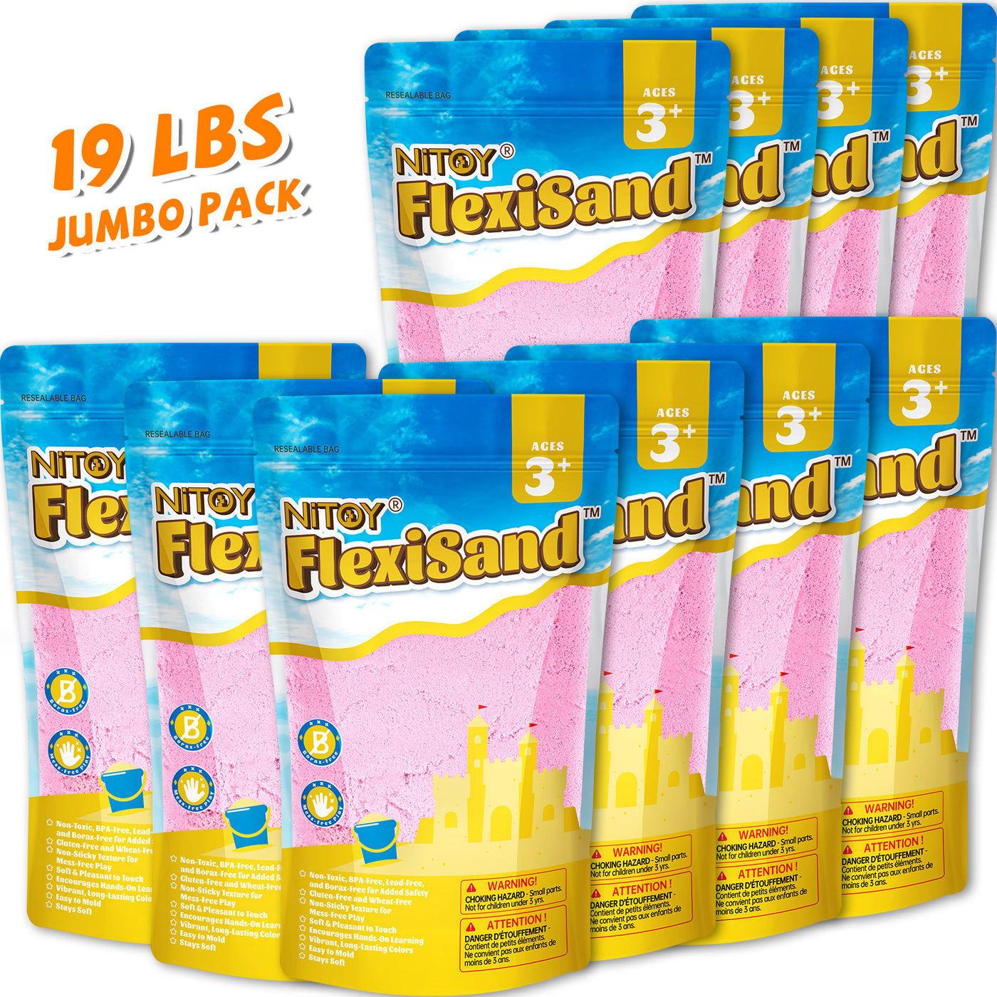 19 Lbs Flexisand (Pink) - FlexiSand.Fun