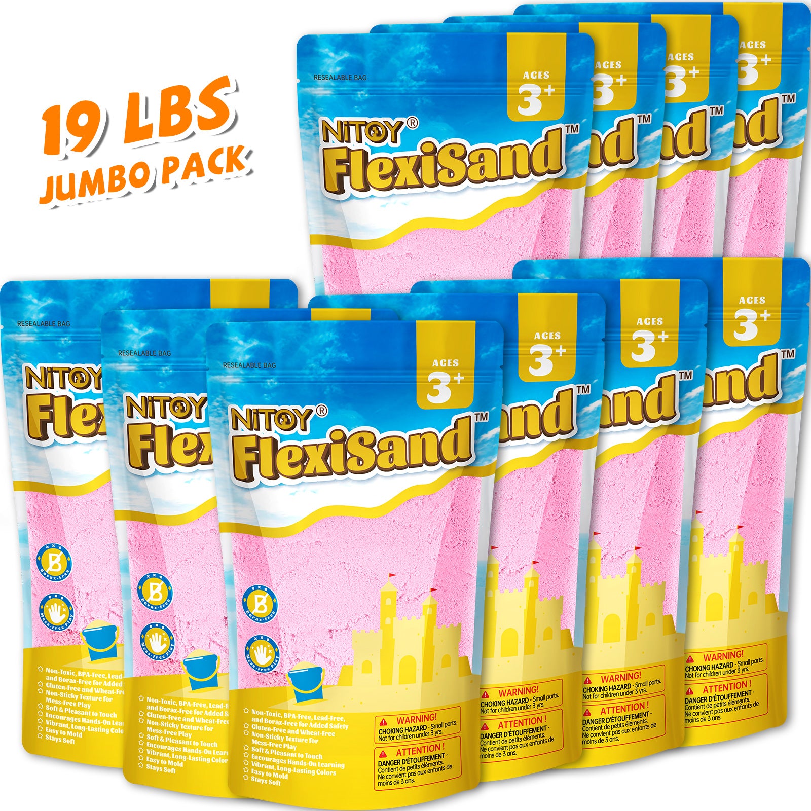 19 Lbs Flexisand (Pink) - FlexiSand.Fun