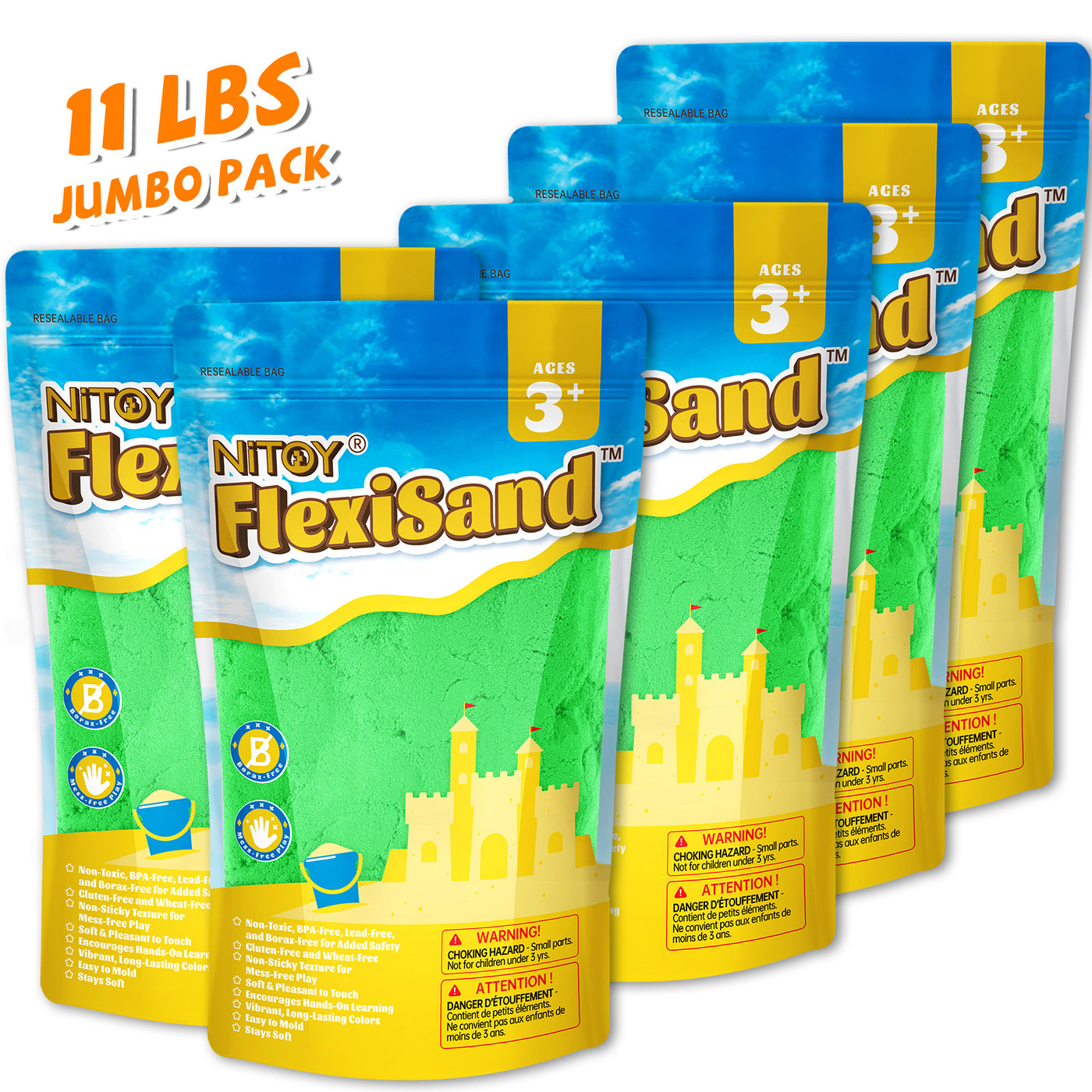11 Lbs Flexisand (Green) - FlexiSand.Fun