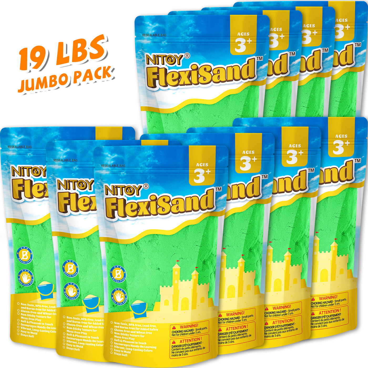 19 Lbs Flexisand (Green) - FlexiSand.Fun