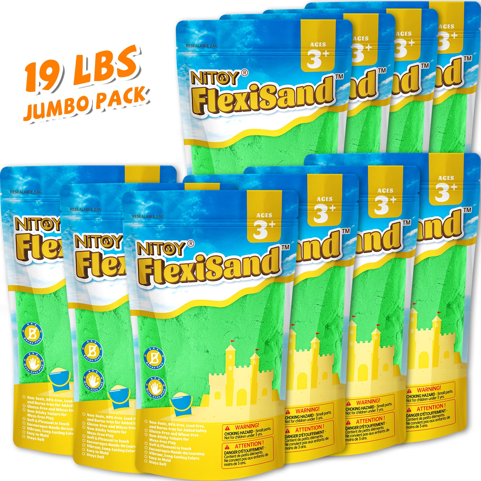 19 Lbs Flexisand (Green) - FlexiSand.Fun