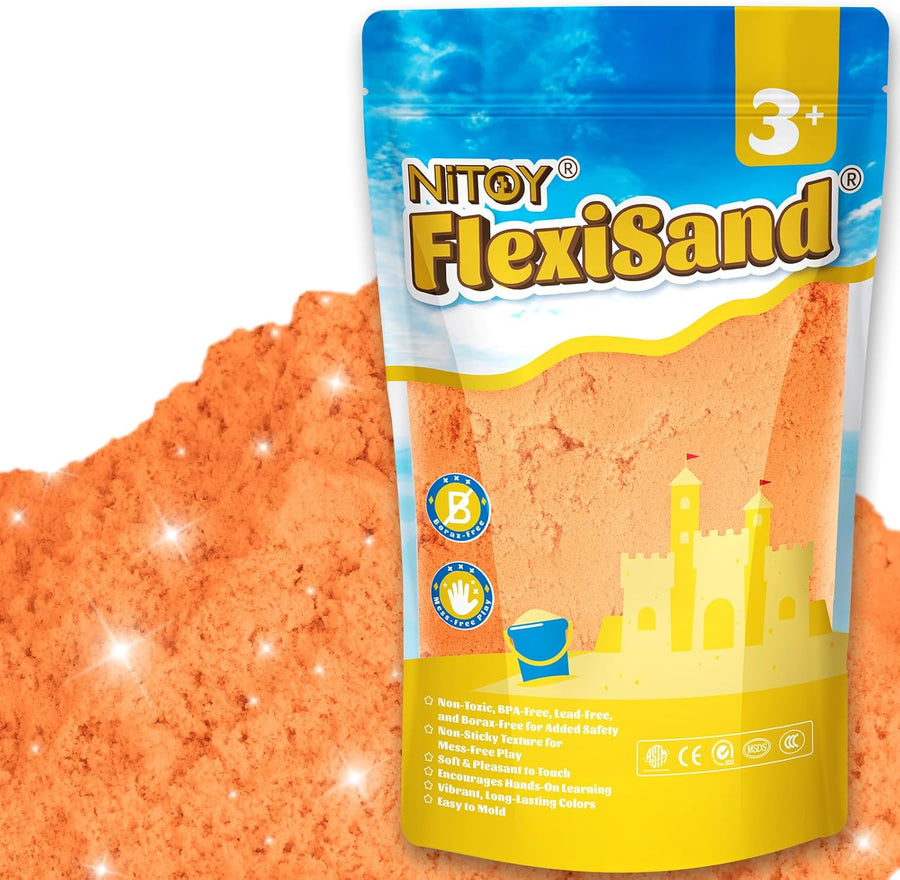 flexisandfun-non-toxic-kids-play-sand-creative-2.2lbs-big-pack-never-dries-out-orange-color-non-sticky