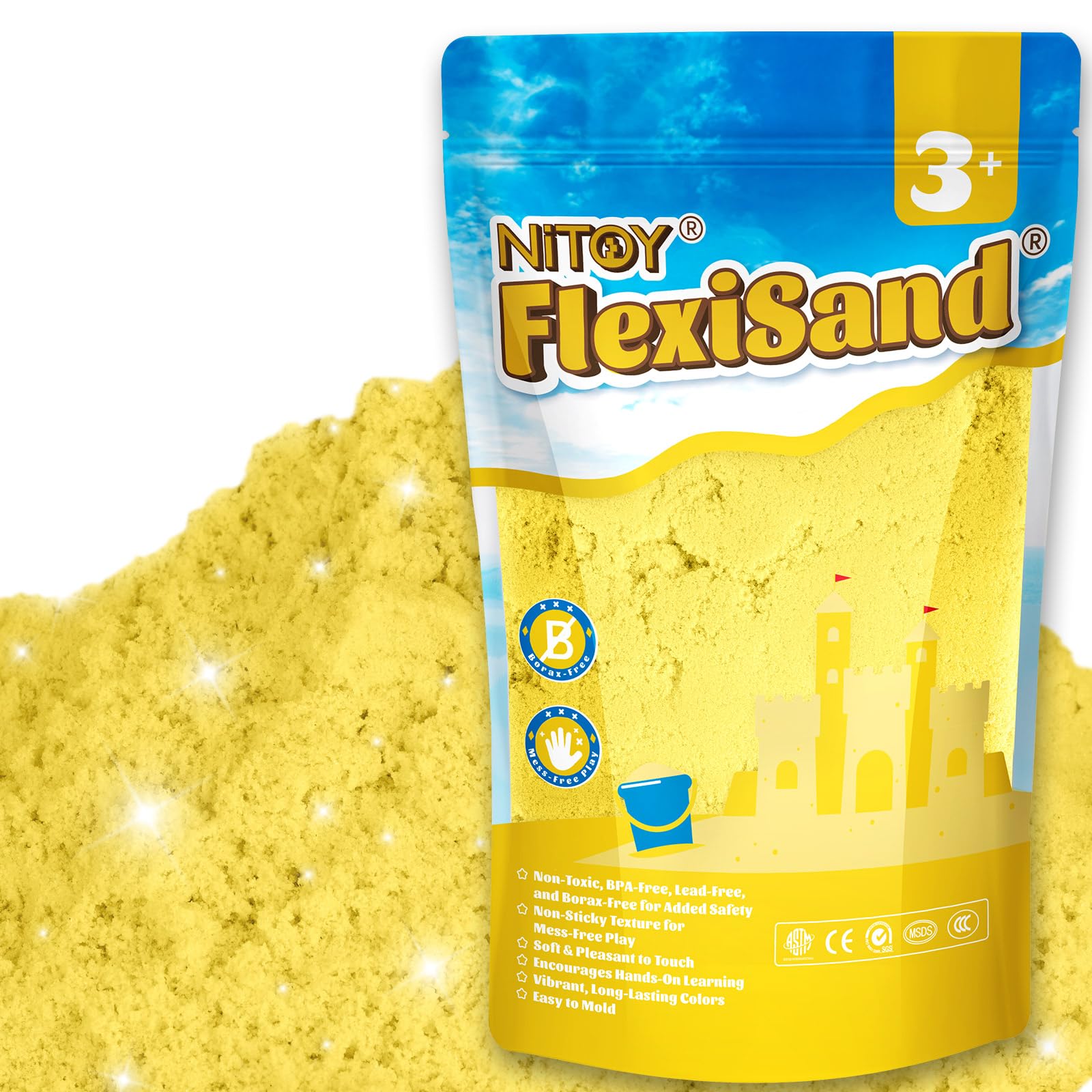 flexisandfun-non-toxic-kids-play-sand-creative-2.2lbs-big-pack-never-dries-out-yellow-color-non-sticky