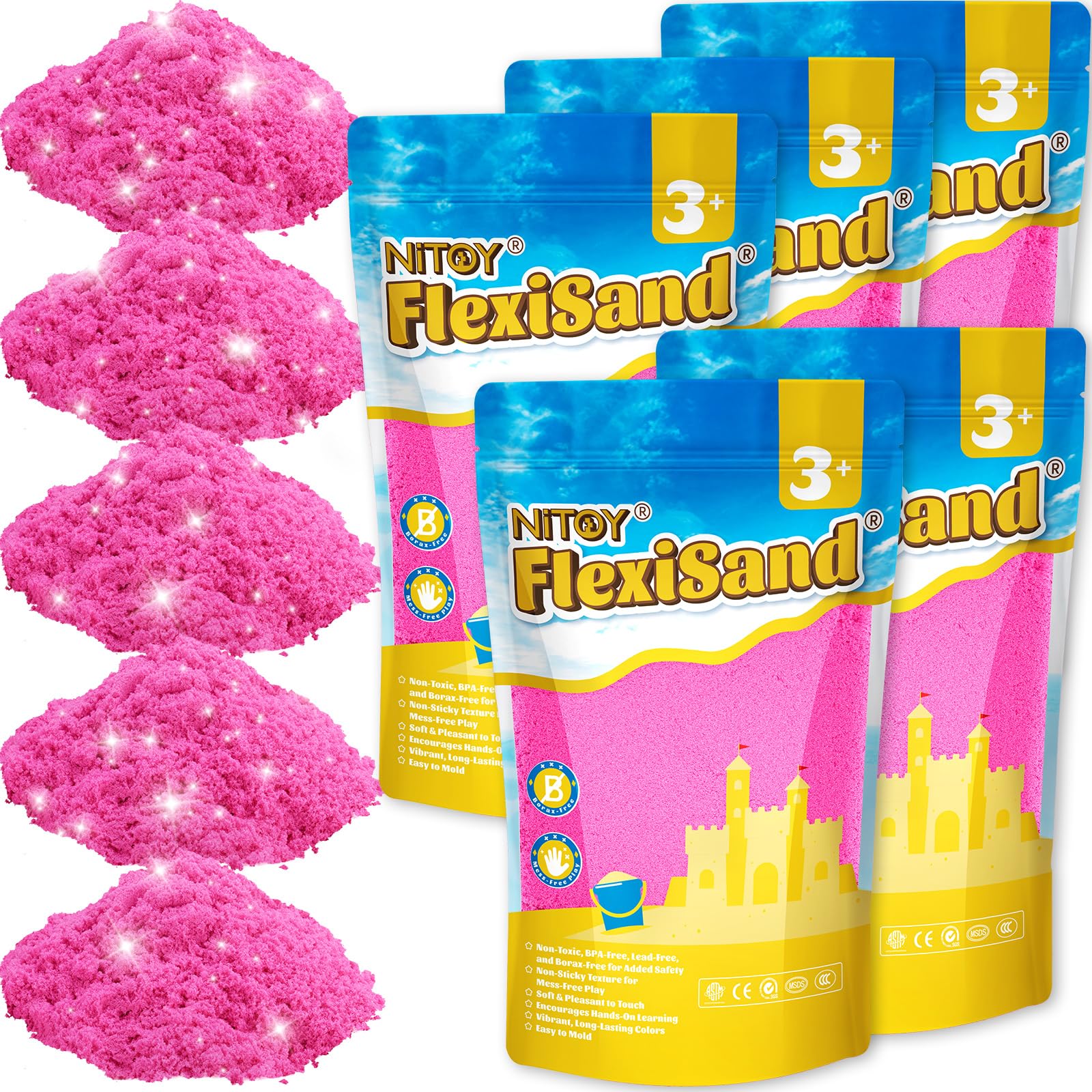 flexisandfun-non-toxic-kids-play-sand-creative-hot-pink-color-jumbo-pack-11lbs