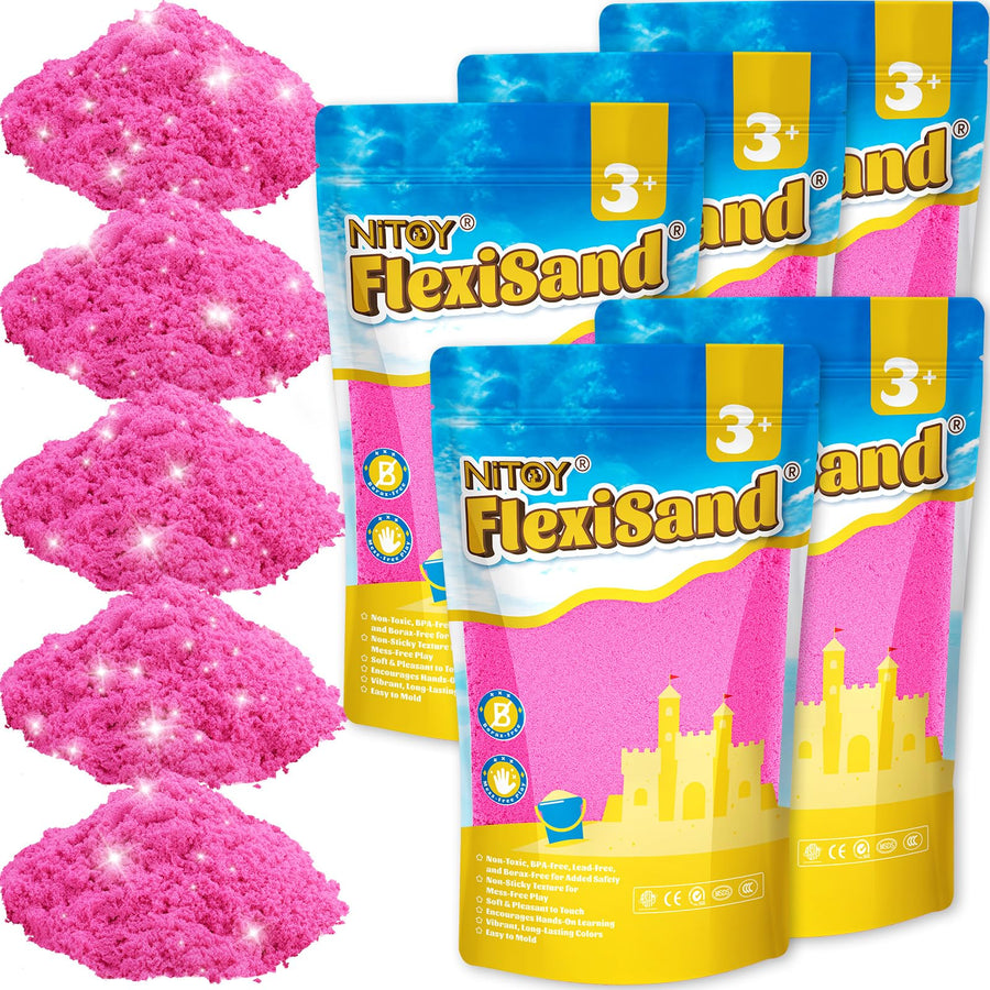 flexisandfun-non-toxic-kids-play-sand-creative-hot-pink-color-jumbo-pack-11lbs
